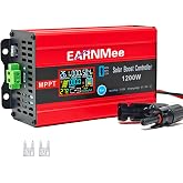 1200W MPPT Solar Boost Controller 30A,12-60V Input to 48/60/72V,Output 15A | 1200W MPPT Controller,Output Max 15A for LiFePO4/Lithium/Lead Acid Battery for RV/Solar System/Golf Cart,Full Protection