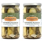 Mother&rsquo;s Puckers - Classic Home-Style Garlic Dill Pickles - Crisp, Crunchy Gourmet Pickle Halves - non-GMO, Kosher, Sugar-Free, Gluten-Free 24oz Jar (2-pack)