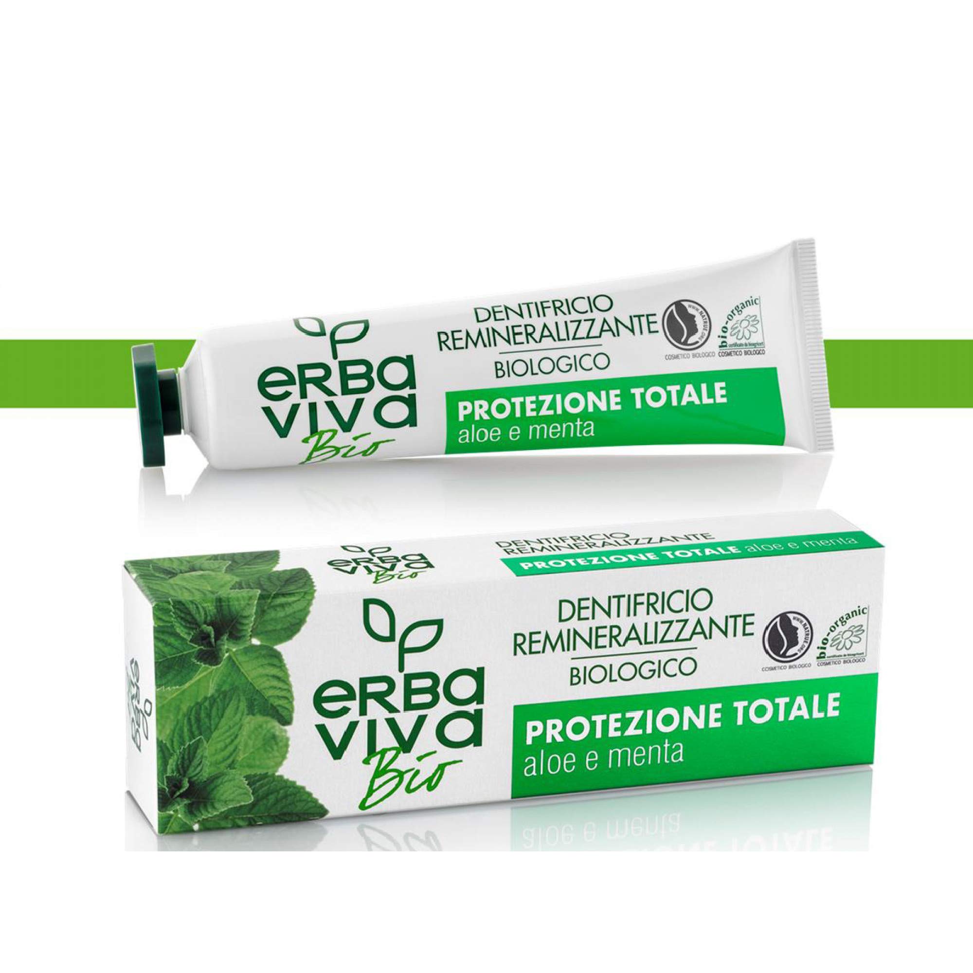 Erba Viva Bio Organic Toothpaste with Aloe Vera and Mint 75 ml