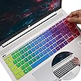 2PCS Keyboard Cover for 15.6" HP ProBook 450(G5/G6/G7) 455(G5/G6/G7) 650 G4 |17.3" HP ProBook 470 G5 (Not Fit ProBook 450/455 G8 G4 G3 G2 G1, ProBook 650 G8 G5 G3 G2 G1)(Rainbow+Clear)