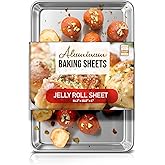 Eatex Aluminum Baking Sheet, Steel Cookie Sheet, 15” x 10” Baking Pan, Warp Resistant Cookie Sheets for Baking Nonstick, Baking Sheets for Oven, Durable Jelly Roll Pan, Durable Sheet Pans for Baking