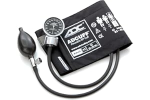 ADC Diagnostix 700 Premium Professional Pocket Aneroid Sphygmomanometer with Adcuff Nylon Blood Pressure Cuff, Adult, Black
