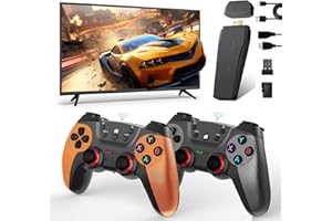HEILU Upgraded Wireless Retro Gaming Console, Retro Game Stick 4K with 20,000+ Games and 9 Emulators Built-in, Plug and Play Video Games for TV, 2.4G Wireless Controllers