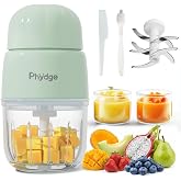 Phydge Baby Food Maker for Baby Puree Foods Fruit Vegetable Meat | 10oz Baby Food Blender,10-Second Quick Soft Food Prep for Baby,Food Processor for Fruit,Vegetable,Meat,Easy to Clean