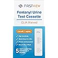 FIRSTVIEW Fentanyl Test Strip in Urine Test Cassette for Rapid Test, Easy to Read Urine Test Results at Home-5 Pack