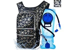 Mothybot Hydration Backpack Pack, Water Backpack 20L Included 2L Hydration Bladder, Festival Essential - Rave Hydration Pack Hydropack for Hiking, Running, Biking, Festival Gear