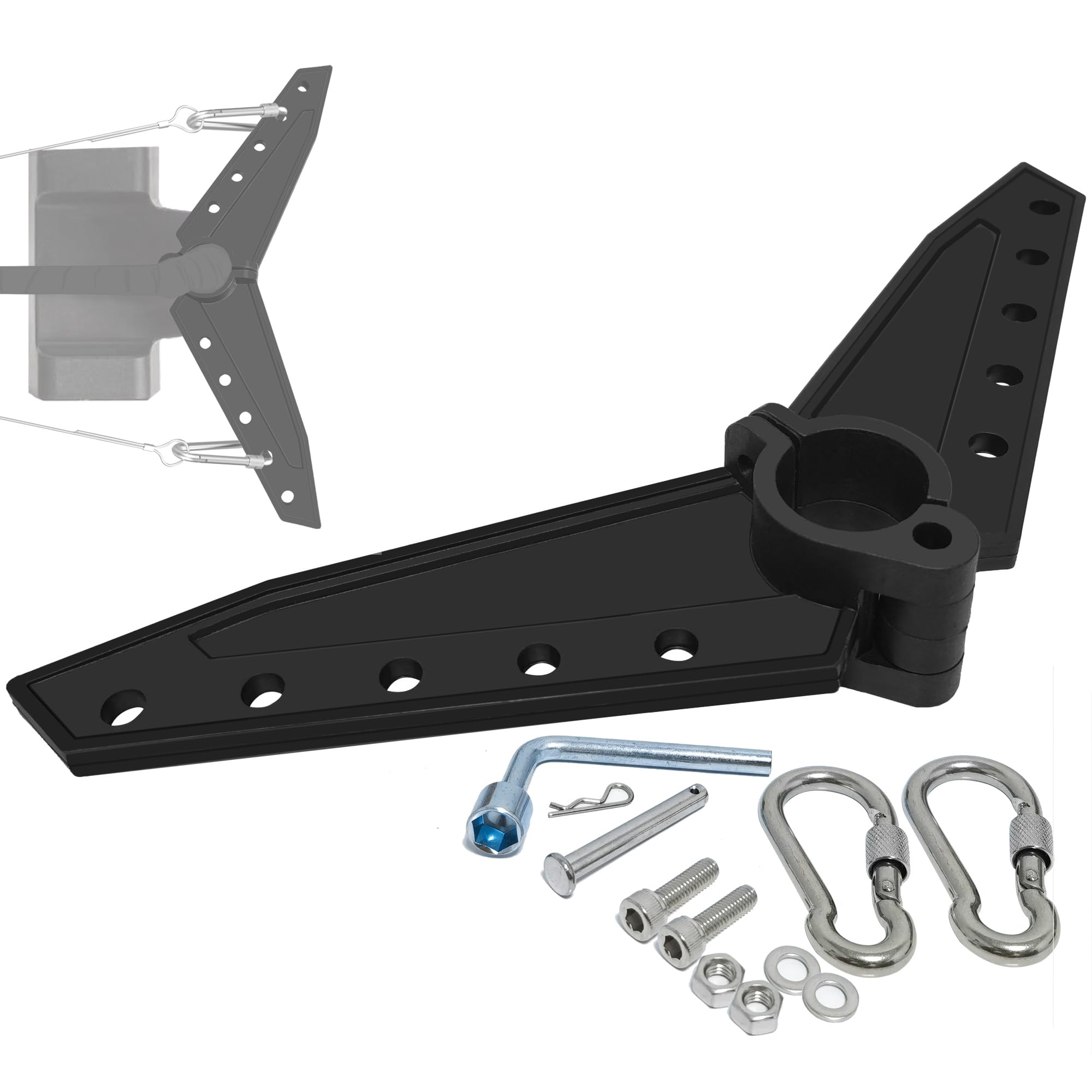 Photo 1 of Steering Triangle for Brushless Kayak and Withbrush Electric Trolling Motors,Easy Installation,Outboard Motor and other Auxiliary Motors (Black, plastics)