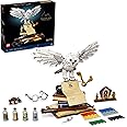 LEGO Harry Potter Hogwarts Icons - Collectors' Edition 76391 20th Anniversary Collectable Hedwig Owl Model, with 3 Exclusive Golden Minifigures: Dumbledore, McGonagall and Hagrid; Great Gift Idea