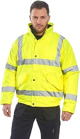 Portwest S463 Hi-Vis Winter Bomber Jacket Waterproof EN342 40+ UPF XL view 2