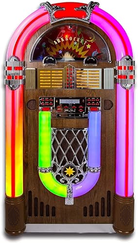 Arkrocket Taurus Jukebox Vinyl Record Player Bluetooth USB SD CD Player ...