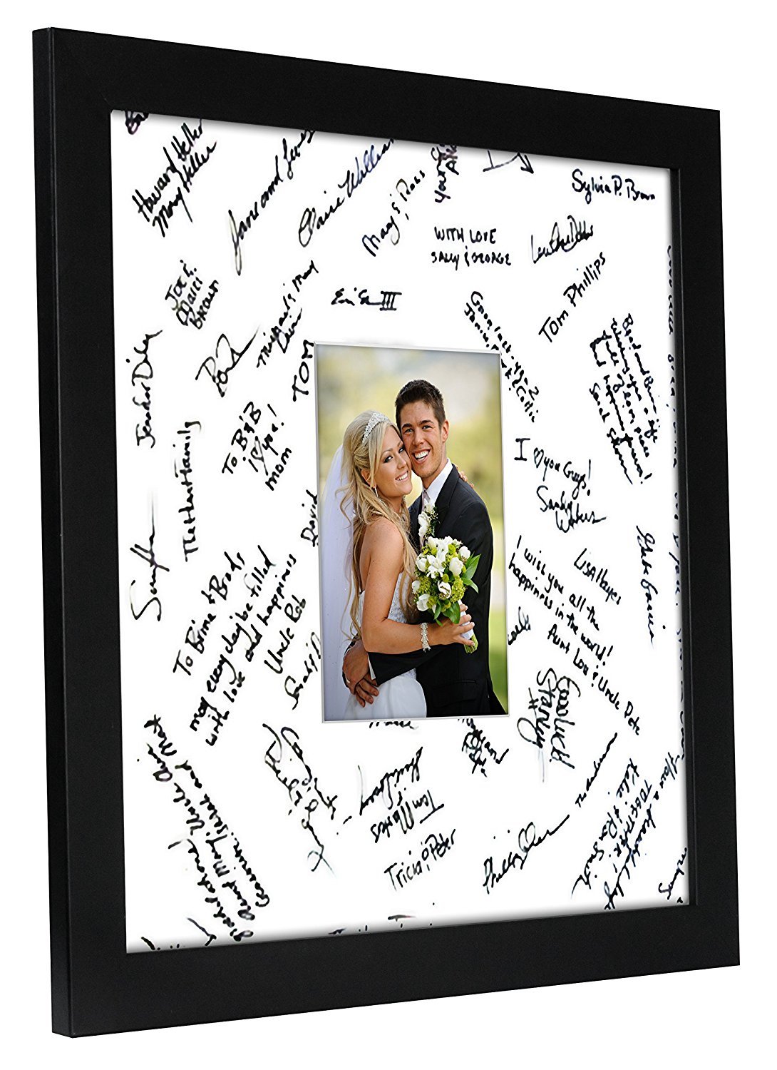 Americanflat 14x14 Wedding Signature Picture Frame, Black