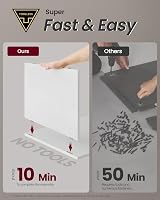 VASagle Bedside Table 3 Drawers TOOLSless Assembly White Cappuccino LET778W01 view 4