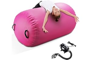 ZENOVA Inflatable Gymnastics Mat Tumble Track Air Tumbling Mat 10FT/13FT/16FT 4 inches Thickness for Home Use Tumbling, Training, Cheerleading,Yoga,Water with Electric Air Pump