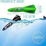 COSORO 4Pcs Diving Torpedo Toys Swimming Pool Sinking Dive Sinker view 2