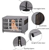 chengsan Dog Crate Cover 30 inch Windproof Breathable Privacy Kennel view 2