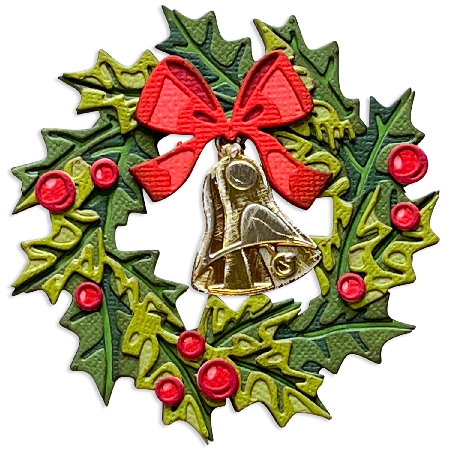 Sizzix Thinlits Die Set 15PK Yuletide Colorize by Tim Holtz, Grey, One Size — image 1