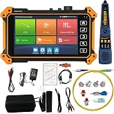 OTDR Fiber Optic Tester, WANLUTECH Fiber Tester 1310/1550nm 28/26dB 5.4 inch Touchscreen Event Map OPM OLS VFL Support 4K IP Camera Test Cable Tracer RJ45 Cable TDR Test PoE Power Output Network Tools