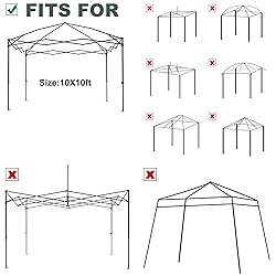JANCANOPY 10x10 Canopy Replacement Top with Air