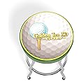 ARCADE1UP Officially Licensed Adjustable Stool with Chrome-Plated Steel Frame and High-Density Foam Padding for Supreme Gaming Comfort (Golden TEE)
