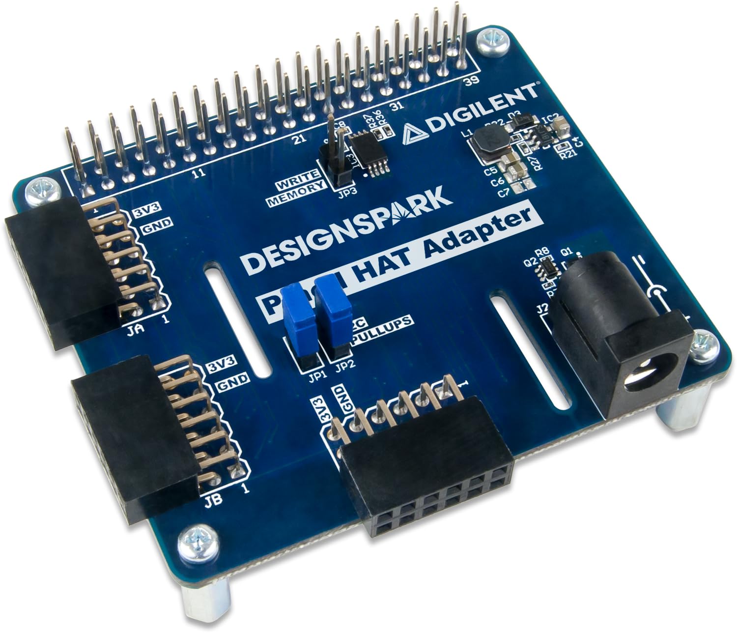 Digilent Pmod HAT Adapter: Raspberry Pi HAT Expansion Board