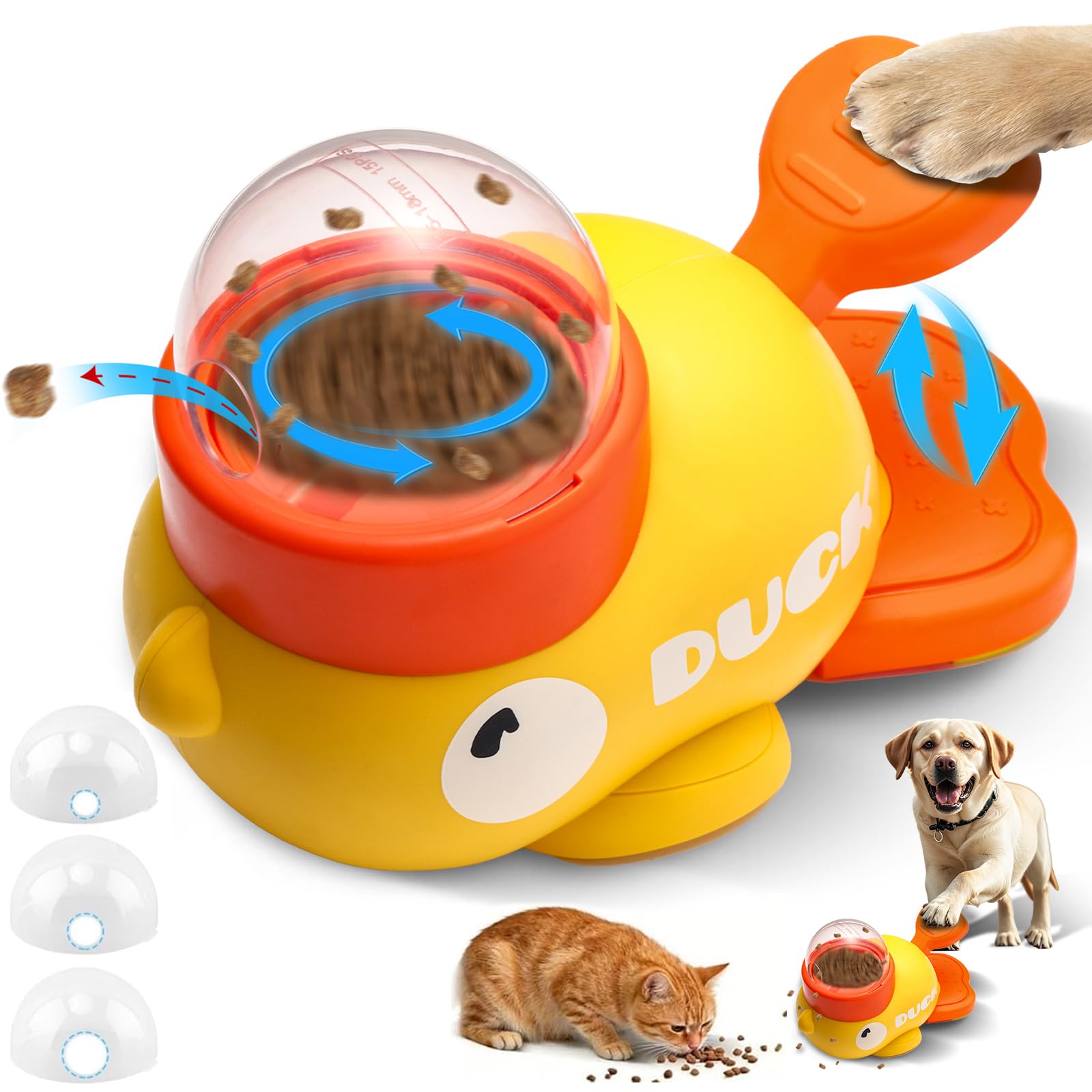 Photo 1 of Fanosy Interactive Dog Toys Food Puzzle Slow Feeder, Cat Treat Dispenser Toy Duck-Shaped Enrichment Toy for Small Medium Dogs and Cats, IQ Training and Exercise Small Animal Bowls