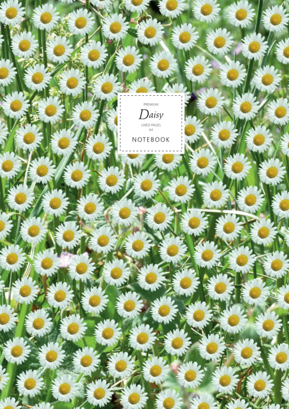 Daisy Notebook - Lined Pages - A4 - Premium: (Green Leaf Edition) Fun notebook 192 lined pages (A4 / 8.27x11.69 inches / 21x29.7cm)