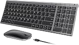 Seenda WGJP-031B Wireless Keyboard Mouse Set Ultra-Thin Aluminum Black Space view 8