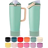 Kaitiaki Silicone Boot for Owala 30oz & 40oz FreeSip Sway Bottles & Tumblers - Non-Slip, Scratch-Resistant, Stability Enhancer, Available in 12 Colors (Eucalyptus Green)