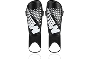 WONARBY Shin Guards Soccer Youth Kids - Shin Guard for Toddler Boys Girls Teenagers 2-18 Years Old with Ankle Sleeves Protection - Football Shin Pads Equipment with Adjustable Strap