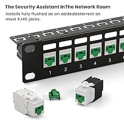 24Pcs RJ45 Port Lock with 2 Keys, ZoeRax Locking