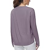 THE GYM PEOPLE Women's Long Sleeve Workout Shirts Back Loose Fit Running Tee Tops with Thumb Hole