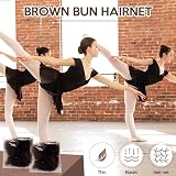 Qufiiry 35 Pcs Hair Nets for Buns Invisible Elastic Mesh Coffee Ballet Dance view 5
