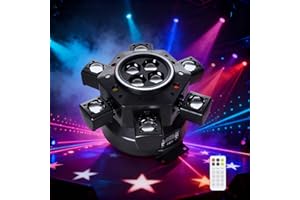 6 in-1 LED Rgbw 6 Arms Moving Head Dj Lights, 2026 Upgrade Moving Head Dj Light Rotating Beam Lights, 150w Rgbw Arm 4-in-1 Li