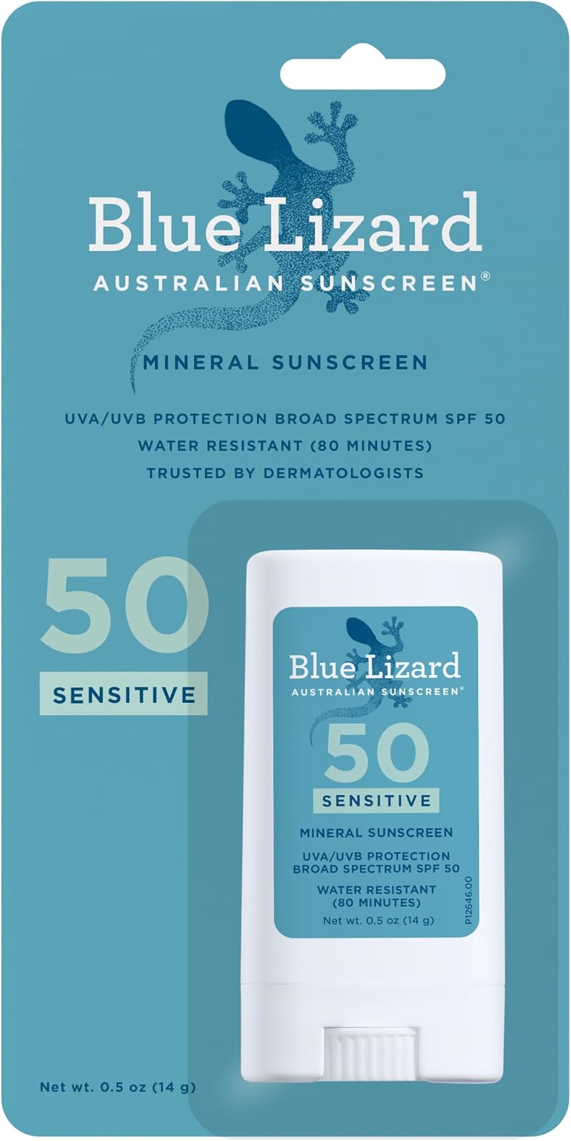 BLUE LIZARD Sensitive Mineral Sunscreen Stick SPF 50+ 0.5 oz