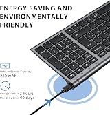 iClever Wireless Keyboard Bluetooth Multi-Device UK Layout Black view 4