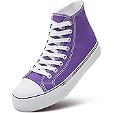 ZGR Womens High Top Canvas Sneakers,Lace-up Canvas Shoes,Casual Tennis Walking Shoes