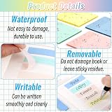 Hoiny Transparent Sticky Notes 650 Sheets Pastel See-Through Pad 5 Colors view 4