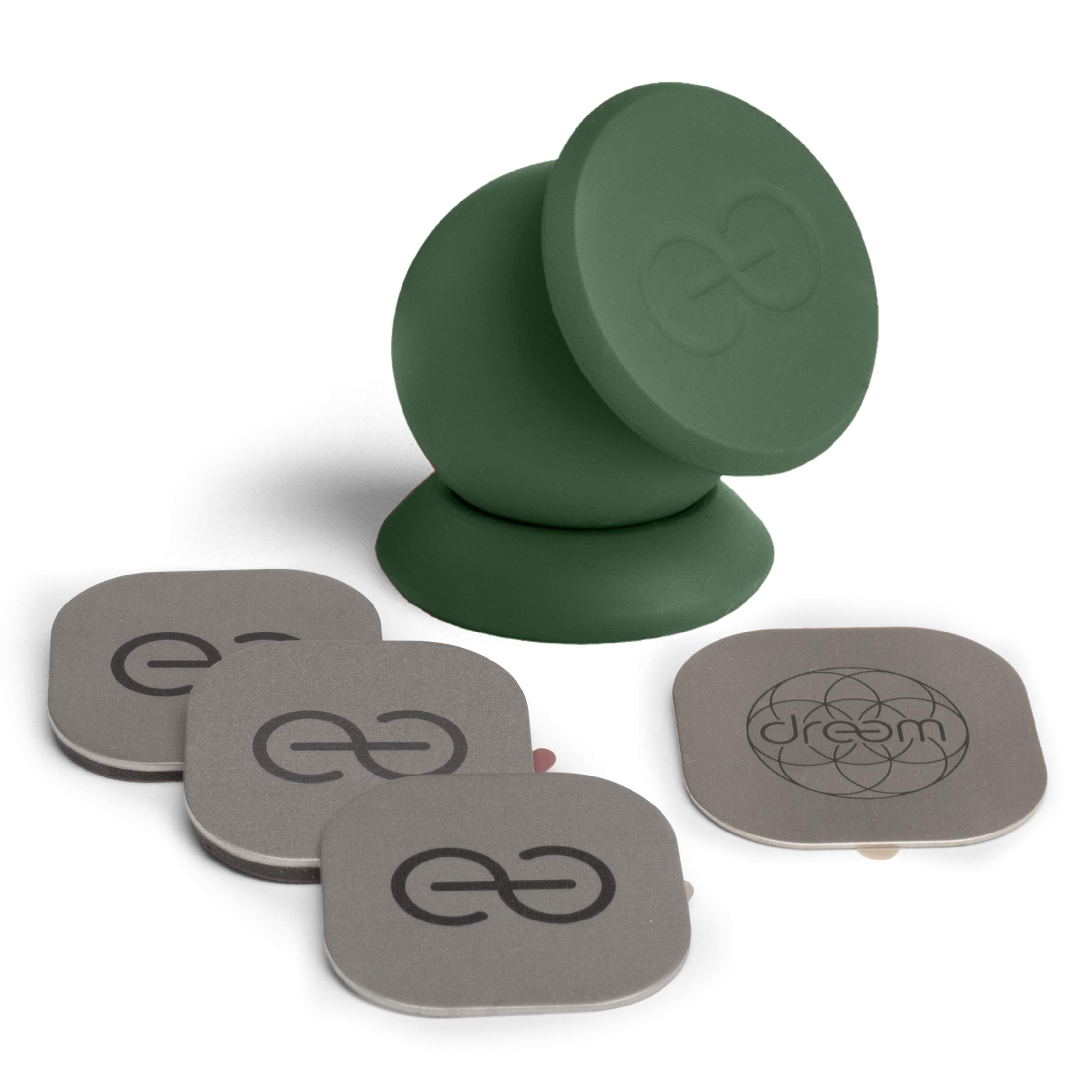 Dreem Sphere Premium Magnetic Mount for Phone, Camera, GPS; Strong Magnets Great for Car, Kitchen, Office, Workshop - Dark Green