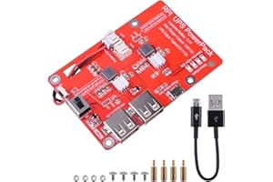 kuman UPS Battery Pack Expansion Board Power Supply for Raspberry Pi 3 Model B, B+,Pi 2 Model B & Pi 1 Model B+ A+ A (New Version Raspberry pi Battery Pack)