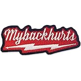 My Back Hurts Embroidery Patch - Funny Meme Embroidered Patches, Military Tactical Morale Patch with Hook and Loop Fastener, Cute Patches for Backpacks, Jeans, Jackets, Vests, Hats &amp; More