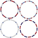 Jewdreamer 4 PCS Baseball Beaded Chain Necklace for Men,Bling Ice Collection Baseball Necklace Gifts, Diamond Rhinestone Discoball Necklace Dirp Accessories Necklace Gifts for Baseball Team Lovers