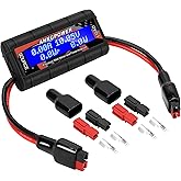 ANKG 150A Watt Meter Power Analyzer High Precision RC &amp; Digital LCD Screen | 2 Sets of 45amp Power Pole Connectors for Voltage (V) Current (A) Power (W) Charge(Ah) and Energy (Wh) Measurement