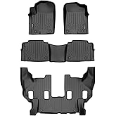 SMARTLINER All Weather Custom Fit Floor Mats 3 Row Liner Set Compatible with 2019-2024 Infiniti QX80