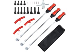 Riseuvo 15" Tire Spoon Kit, Tire Changing Kit for Motorcycle Bike Mower Tractor ATV, Tire Removal Tool Set with Rim Protector