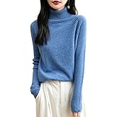 Chanyarn Women's Turtleneck 100% Merino Wool Sweater 2025 Fall Winter Classic Warm Soft Raglan Long Sleeve Knit Sweater
