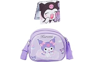 G-AHORA Kumi CrossBody Bag with Makeup Mirror Sholder Bag Purse Coin Purse Kwaii Travel Bag Case Tote Handbag for Girl Woman Kids