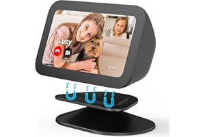 PlusAcc Stand for Show 5 (3rd Gen) - Adjustable Tilt Holder, Magnetic Table Stand Accessories Compatible with iPhone Models & Show 5 3rd Generation, Non-Slip Base (Black)