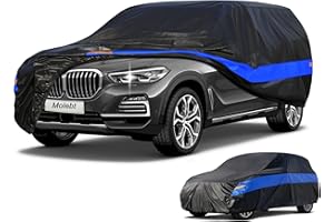 Molebt SUV Car Cover Waterproof All Weather for Automobiles, Universal Fit Jeep Grand Cherokee, Toyota Highlander, Ford Explorer, BMW x5, Lexus RX, Honda Pilot etc.(191-201 inch)