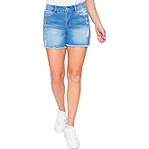 Royalty For Me Womens Women's Curvy High Rise Frayed Hem ShortsShorts