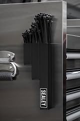 Sealey Magnetic Cable Tie Holder Black APCTHB Steel 3 Compartments 200 Ties view 8